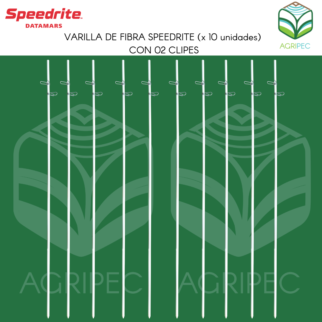 VARILLA DE FIBRA SPEEDRITE (x CON 02 CLIPES 10MM/1350MM